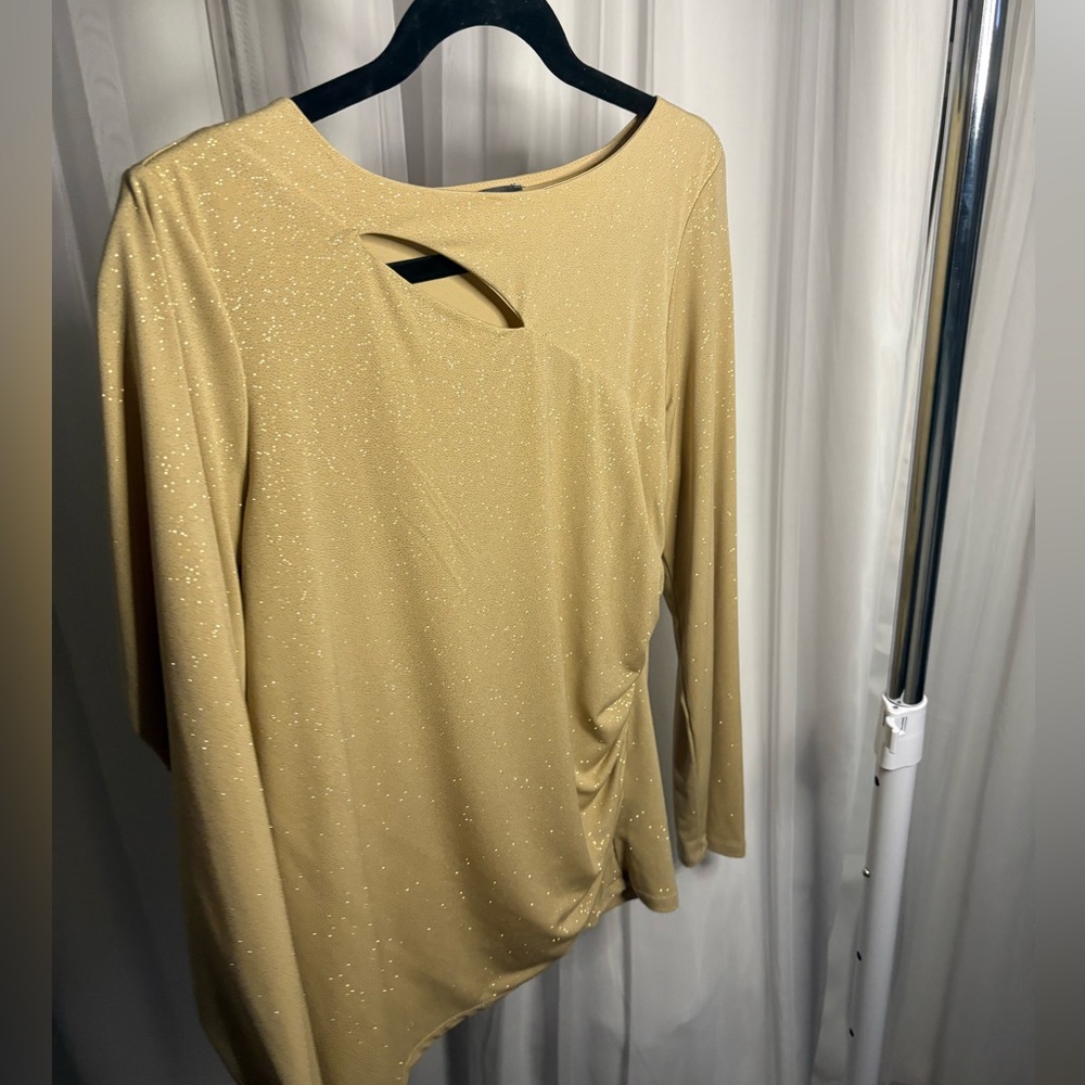 Vince Camuto Sparkling Gold Blouse